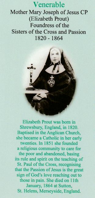 Elizabeth Prout Prayer Card A